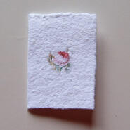 Minikort med rosa ros