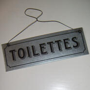 Skylt - Toilettes
