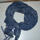 Scarf - Blå med spets - bild 2
