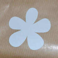 Stickers - vit blomma